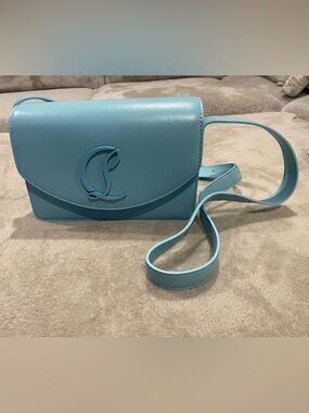 Christian Louboutin Baby Blue Leather Crossbody
